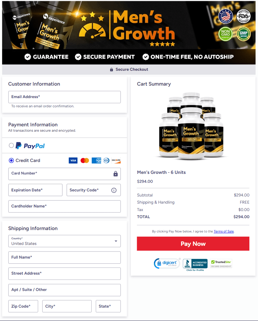 Men's Growth™ | Official Site - Boost Energy, Revitalize Male Drive